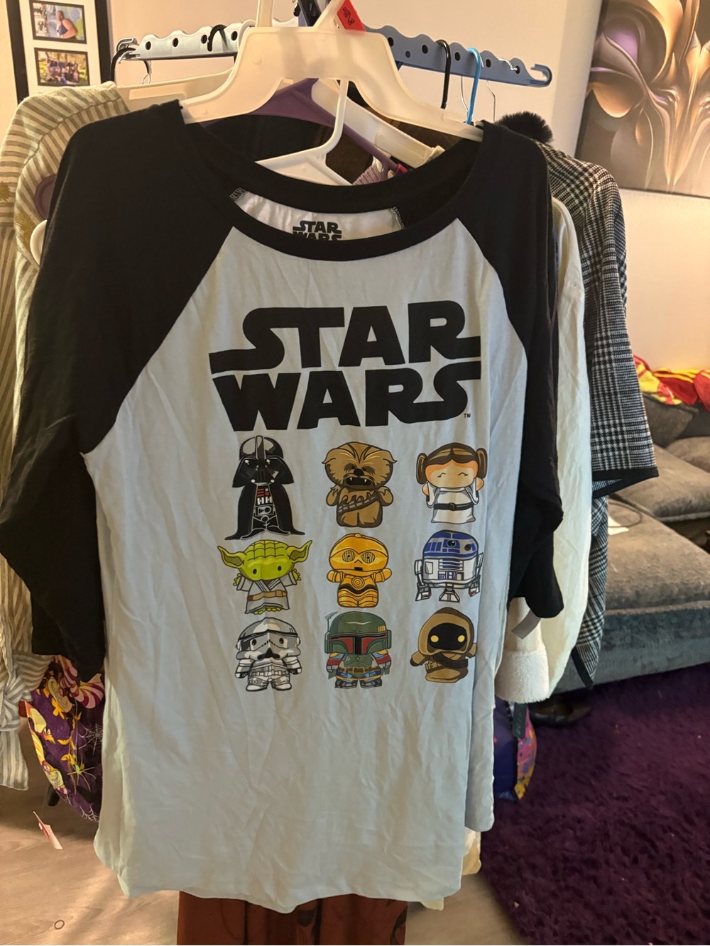 Star Wars Raglan Tee - Black & White night shirt